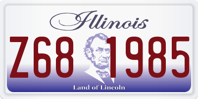IL license plate Z681985