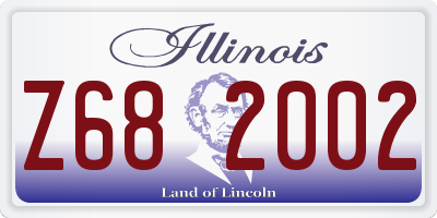 IL license plate Z682002