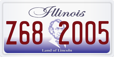 IL license plate Z682005