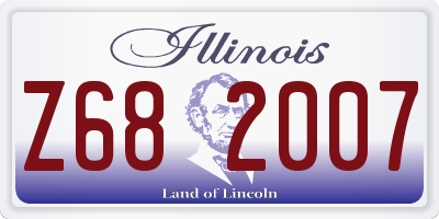 IL license plate Z682007