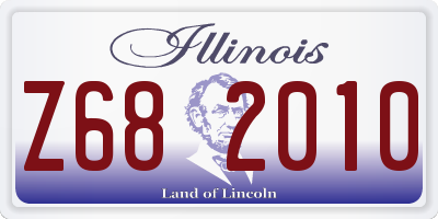 IL license plate Z682010