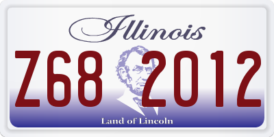 IL license plate Z682012