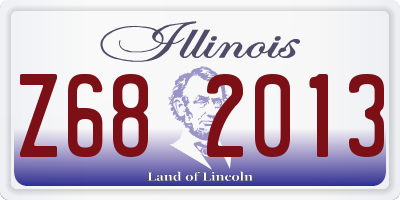 IL license plate Z682013