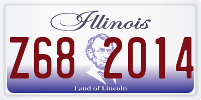 IL license plate Z682014