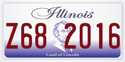 IL license plate Z682016