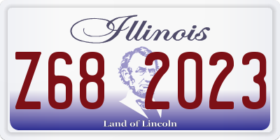 IL license plate Z682023