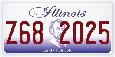 IL license plate Z682025