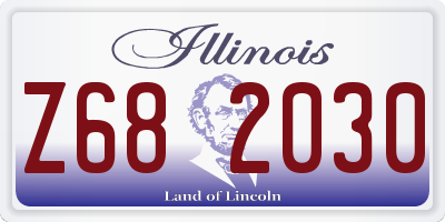 IL license plate Z682030