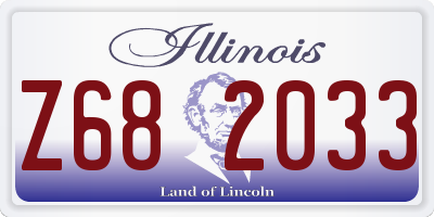 IL license plate Z682033
