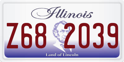 IL license plate Z682039
