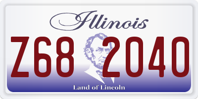 IL license plate Z682040