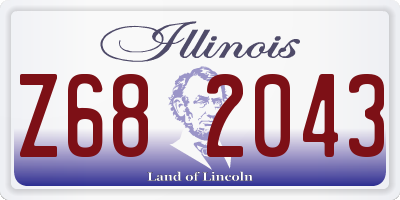 IL license plate Z682043