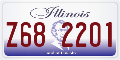 IL license plate Z682201