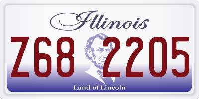 IL license plate Z682205