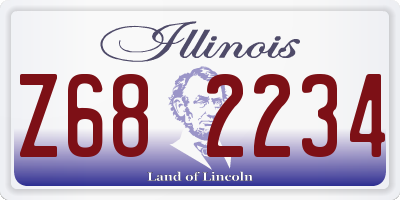 IL license plate Z682234