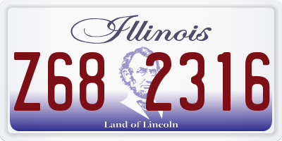 IL license plate Z682316