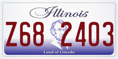 IL license plate Z682403