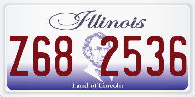 IL license plate Z682536