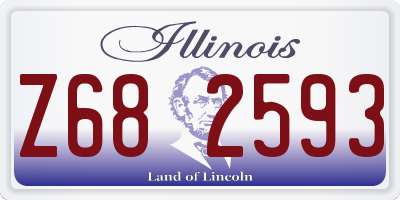 IL license plate Z682593
