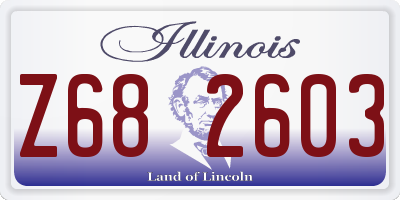 IL license plate Z682603