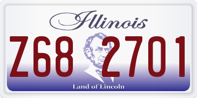 IL license plate Z682701