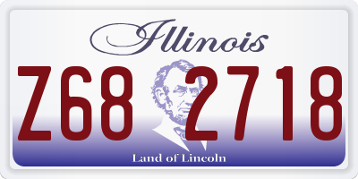 IL license plate Z682718
