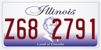 IL license plate Z682791