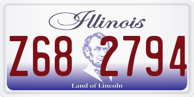 IL license plate Z682794