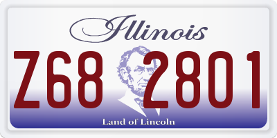 IL license plate Z682801