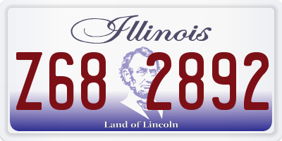 IL license plate Z682892