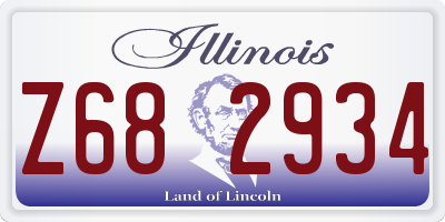 IL license plate Z682934