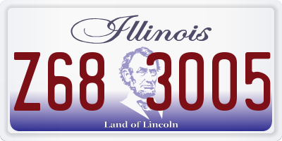 IL license plate Z683005