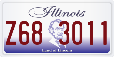 IL license plate Z683011