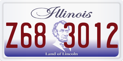 IL license plate Z683012