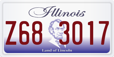 IL license plate Z683017