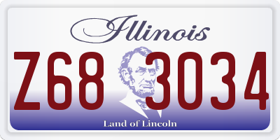 IL license plate Z683034