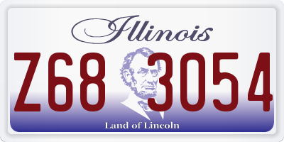 IL license plate Z683054