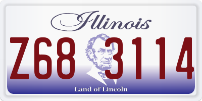 IL license plate Z683114