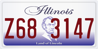 IL license plate Z683147
