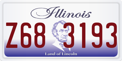 IL license plate Z683193