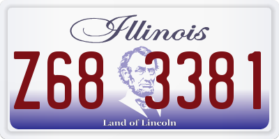 IL license plate Z683381