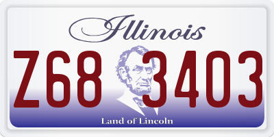 IL license plate Z683403