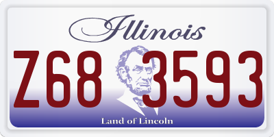 IL license plate Z683593