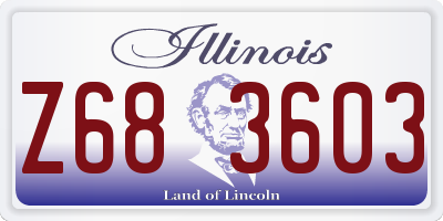 IL license plate Z683603