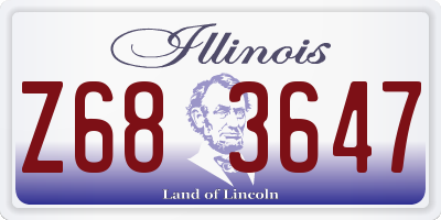 IL license plate Z683647