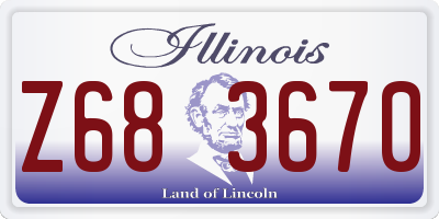 IL license plate Z683670