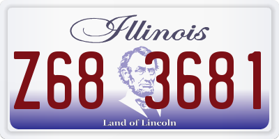 IL license plate Z683681