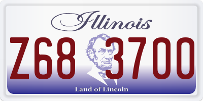 IL license plate Z683700
