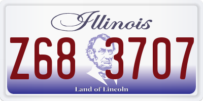 IL license plate Z683707