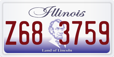 IL license plate Z683759